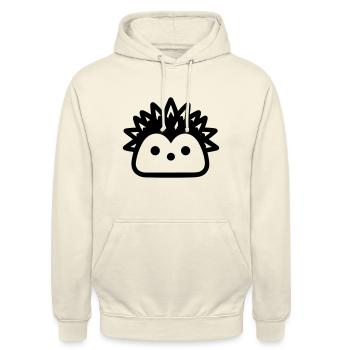 Igel - Unisex Hoodie - Vanille-Milchshake - Vorne - Alina (178cm) & Michal (187cm)
