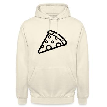 part de pizza - Sweat-shirt à capuche unisexe - vanille - Devant - Alina (178cm) & Michal (187cm)