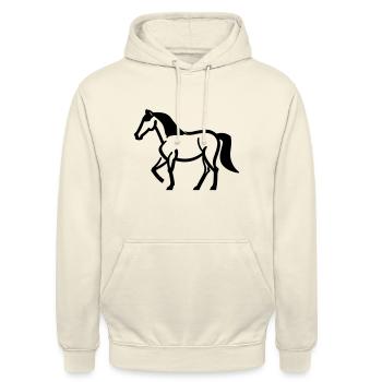 Cheval - Sweat-shirt à capuche unisexe - vanille - Devant - Alina (178cm) & Michal (187cm)