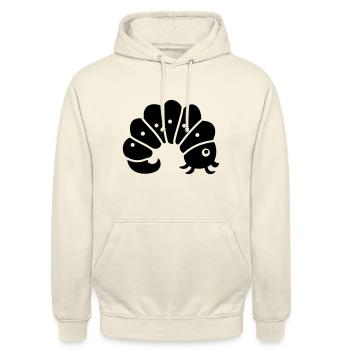 Raupe - Unisex Hoodie - Vanille-Milchshake - Vorne - Alina (178cm) & Michal (187cm)