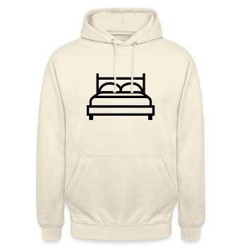 lit - Sweat-shirt à capuche unisexe - vanille - Devant - Alina (178cm) & Michal (187cm)