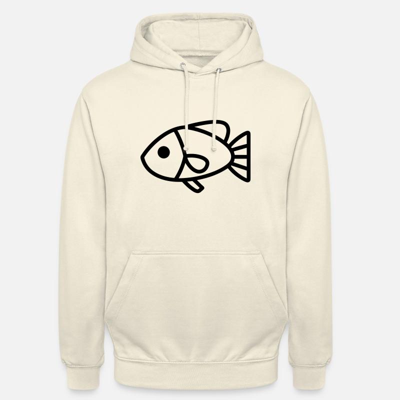 poisson - Sweat-shirt à capuche unisexe - vanille