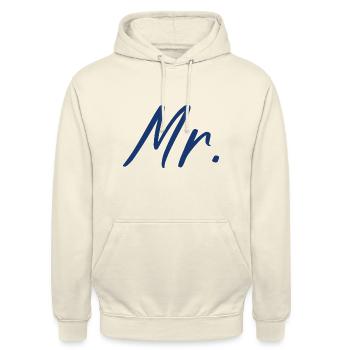 Herr - Unisex Hoodie - Vanille-Milchshake - Vorne - Alina (178cm) & Michal (187cm)