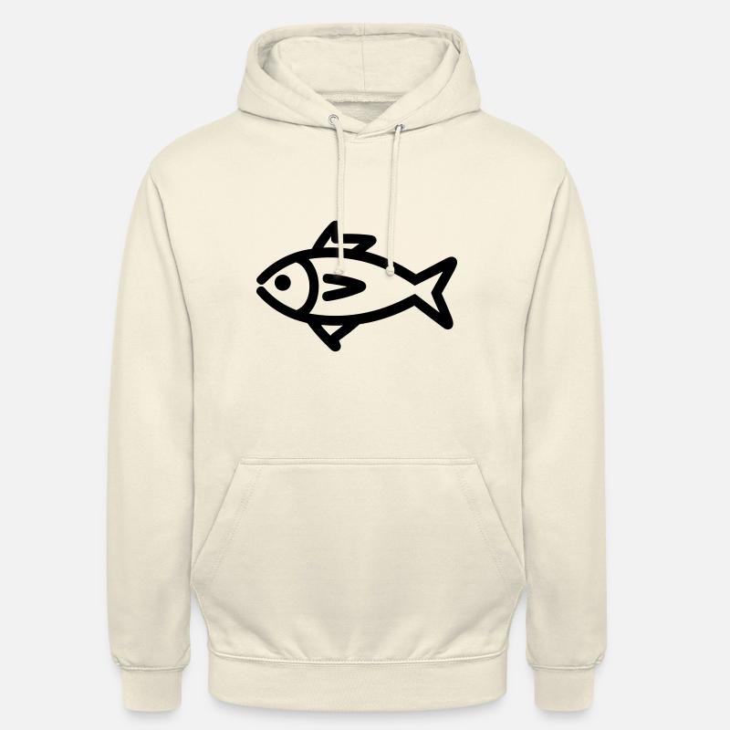 Poisson - Sweat-shirt à capuche unisexe - vanille