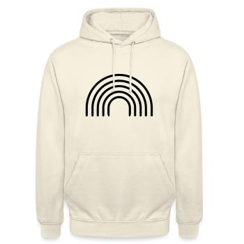 Regenbogen - Unisex Hoodie - Vanille-Milchshake - Vorne - Alina (178cm) & Michal (187cm)