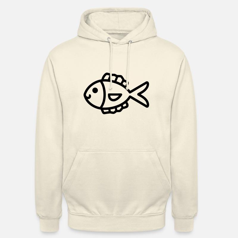 poisson - Sweat-shirt à capuche unisexe - vanille