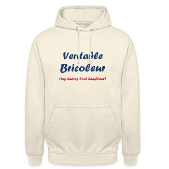 bricoleur - Sweat-shirt à capuche unisexe - vanille - Devant - Alina (178cm) & Michal (187cm)