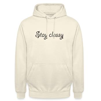 Stay classy - Unisex Hoodie - vanilla - Front - Alina (178cm) & Michal (187cm)
