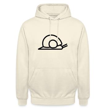 Snail - Unisex Hoodie - vanilla - Front - Alina (178cm) & Michal (187cm)