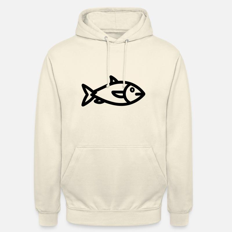 Poisson - Sweat-shirt à capuche unisexe - vanille