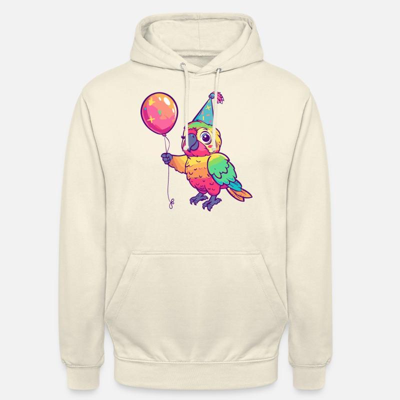 Perroquet Anniversaire Bande Dessinée Mignon - Sweat-shirt à capuche unisexe - vanille