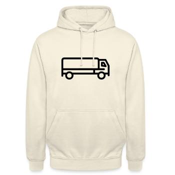 Camion - Sweat-shirt à capuche unisexe - vanille - Devant - Alina (178cm) & Michal (187cm)