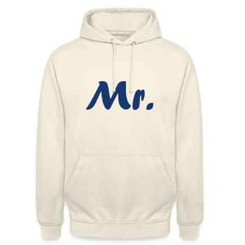 Herr - Unisex Hoodie - Vanille-Milchshake - Vorne - Alina (178cm) & Michal (187cm)