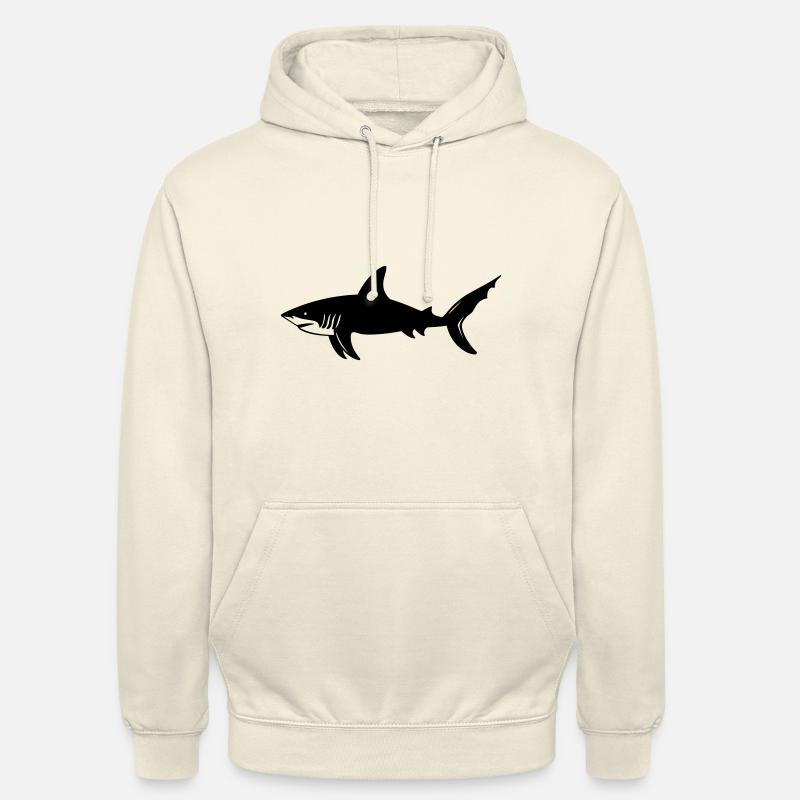 Requin - Sweat-shirt à capuche unisexe - vanille