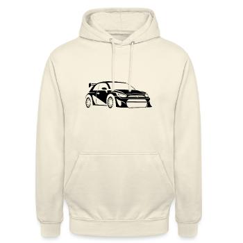 rallye - Sweat-shirt à capuche unisexe - vanille - Devant - Alina (178cm) & Michal (187cm)