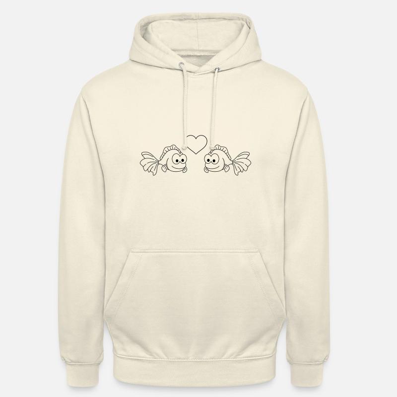 Goldfisch Comic Paar liebe - Unisex Hoodie - Vanille-Milchshake