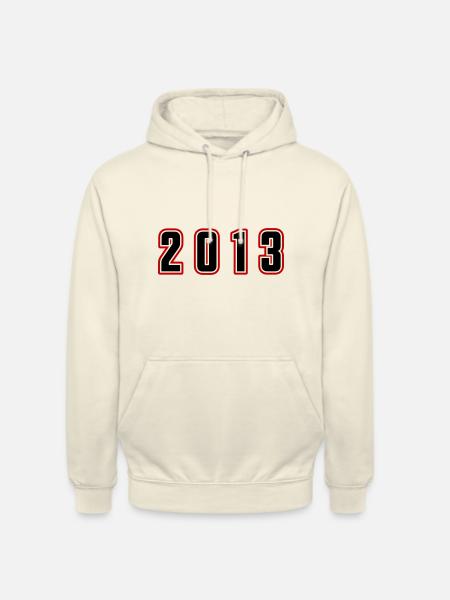 2013 Year Number - Unisex Hoodie - vanilla