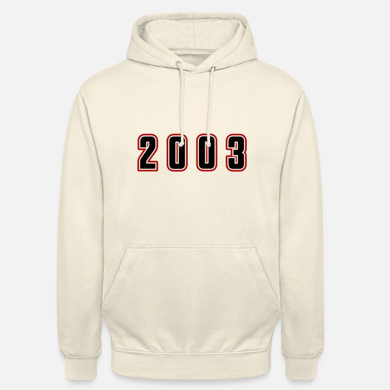 Numéro de l’année 2003 - Sweat-shirt à capuche unisexe - vanille