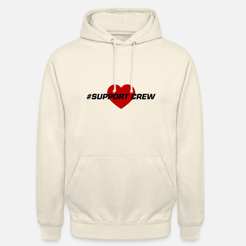 Support Crew Herz Liebe - Unisex Hoodie - Vanille-Milchshake