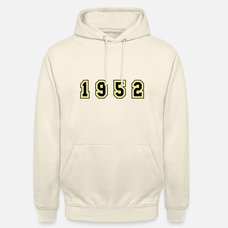 Numéro de l’année 1952 - Sweat-shirt à capuche unisexe - vanille