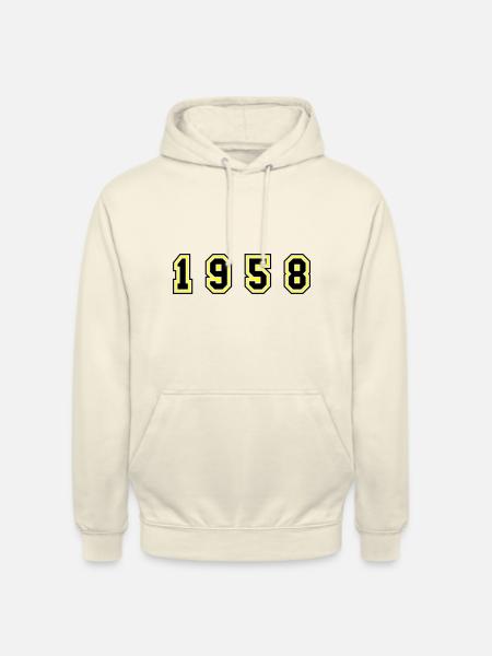 1958 Year Number - Unisex Hoodie - vanilla