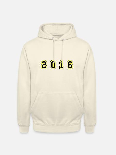 2016 Year Number - Unisex Hoodie - vanilla