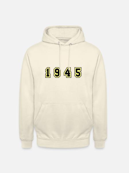 Numéro de l’année 1945 - Sweat-shirt à capuche unisexe - vanille