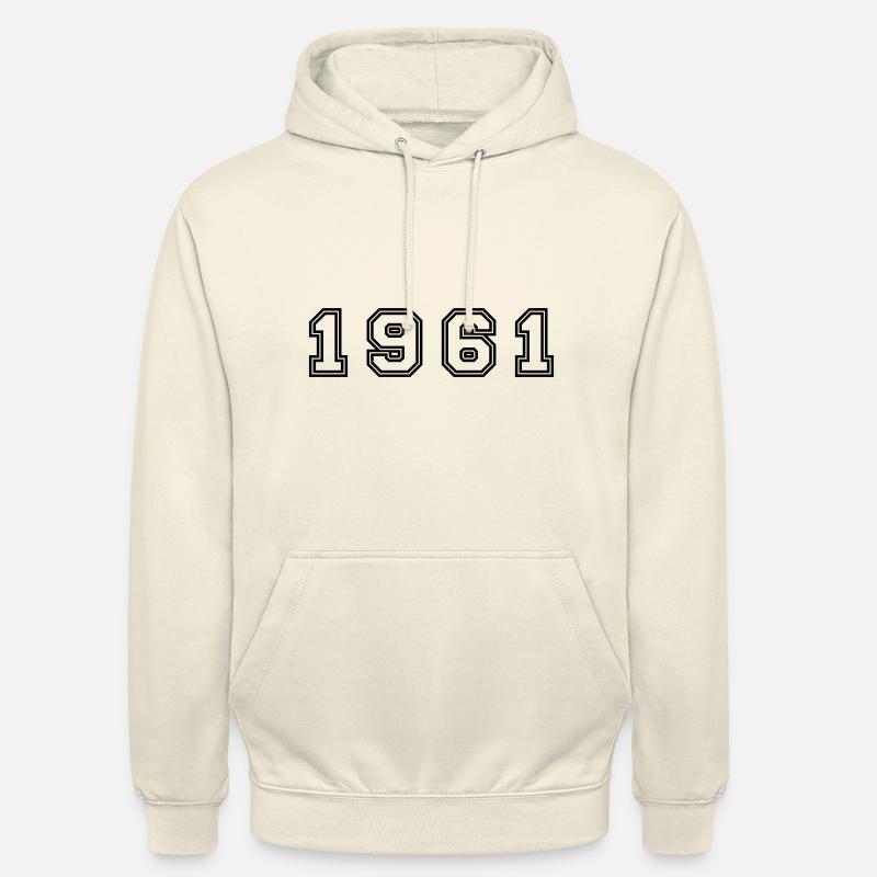 Numéro de l’année 1961 - Sweat-shirt à capuche unisexe - vanille