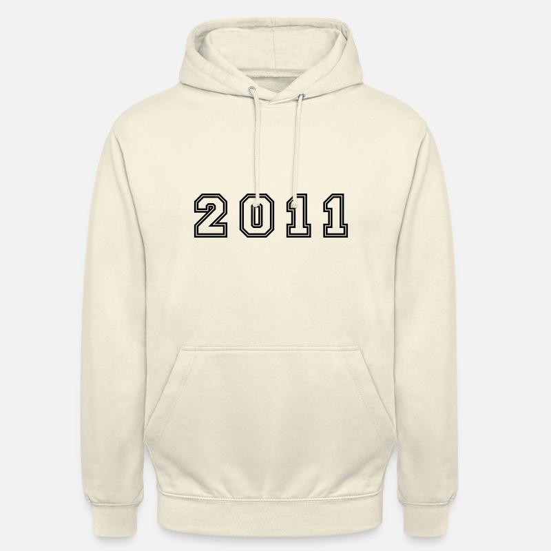Numéro de l’année 2011 - Sweat-shirt à capuche unisexe - vanille