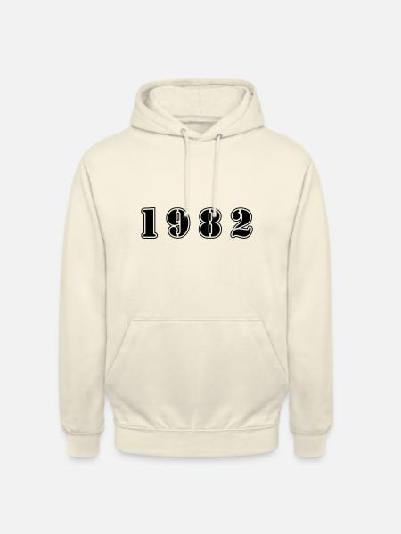 1982 year birthday - Unisex Hoodie - vanilla