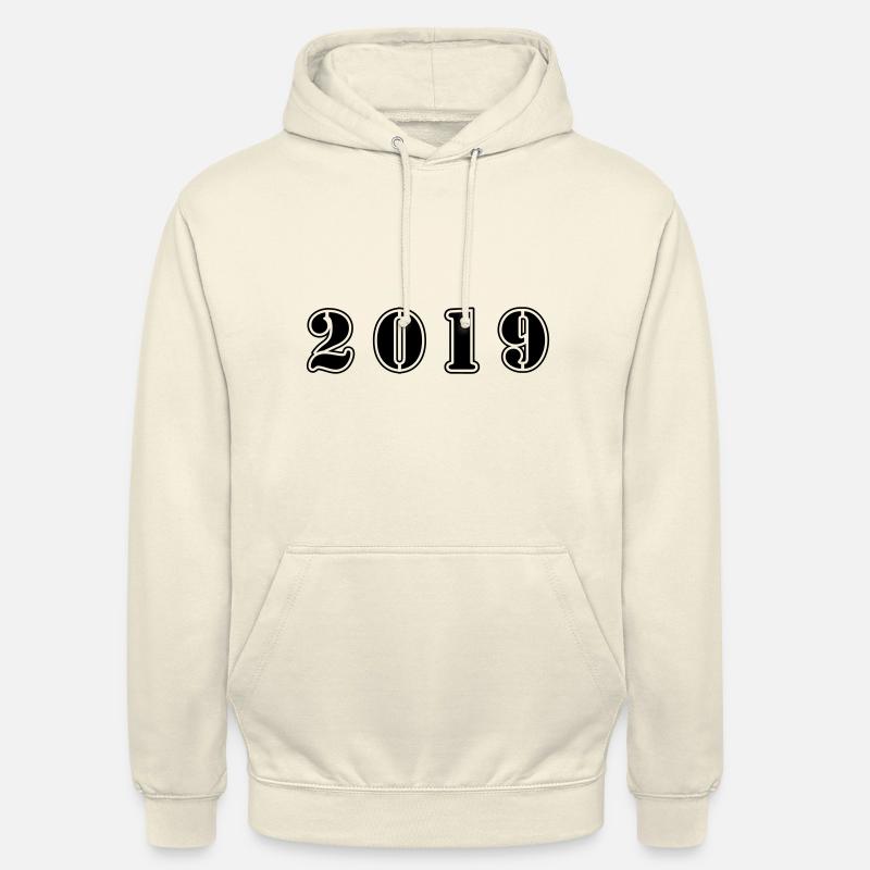 Anniversaire de l’année 2019 - Sweat-shirt à capuche unisexe - vanille