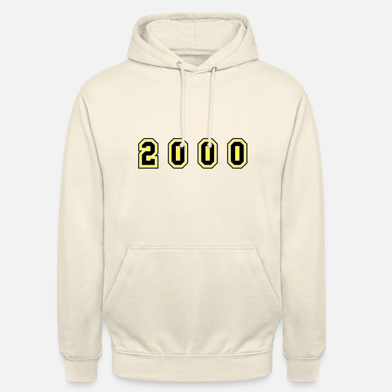 Numéro de l’année 2000 - Sweat-shirt à capuche unisexe - vanille