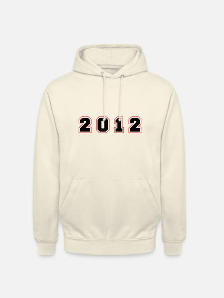 2012 Year Number - Unisex Hoodie - vanilla