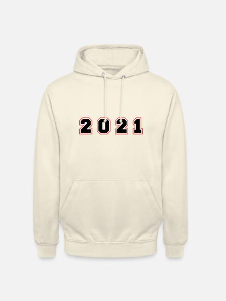 2021 Year Number - Unisex Hoodie - vanilla