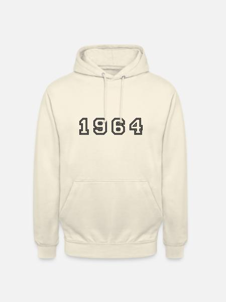 Numéro de l’année 1964 - Sweat-shirt à capuche unisexe - vanille