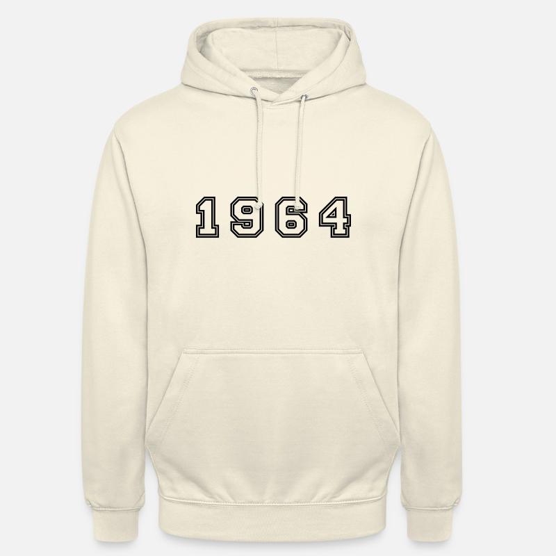 Numéro de l’année 1964 - Sweat-shirt à capuche unisexe - vanille