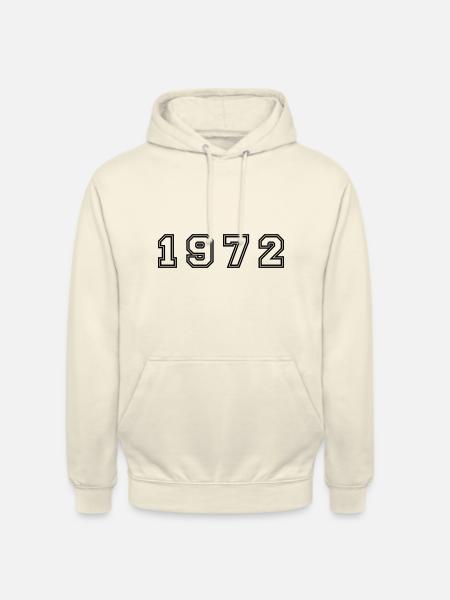 1972 Year Number - Unisex Hoodie - vanilla