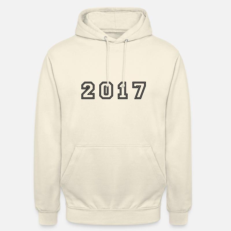 Numéro de l’année 2017 - Sweat-shirt à capuche unisexe - vanille
