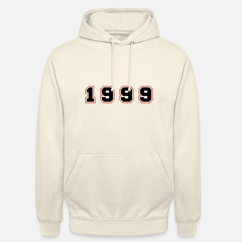 Numéro de l’année 1999 - Sweat-shirt à capuche unisexe - vanille
