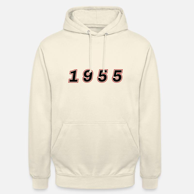 Numéro de l’année 1955 - Sweat-shirt à capuche unisexe - vanille