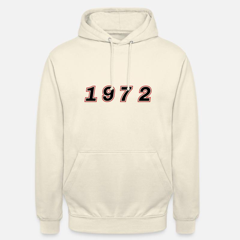 Numéro de l’année 1972 - Sweat-shirt à capuche unisexe - vanille