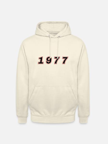 1977 Year Number - Unisex Hoodie - vanilla
