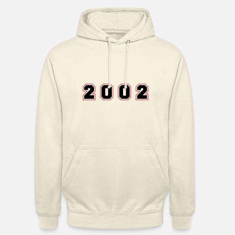 Numéro de l’année 2002 - Sweat-shirt à capuche unisexe - vanille