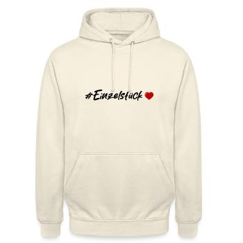 One-of-a-kind heart - Unisex Hoodie - vanilla - Front - Alina (178cm) & Michal (187cm)