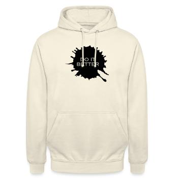Faites-le mieux - Sweat-shirt à capuche unisexe - vanille - Devant - Alina (178cm) & Michal (187cm)