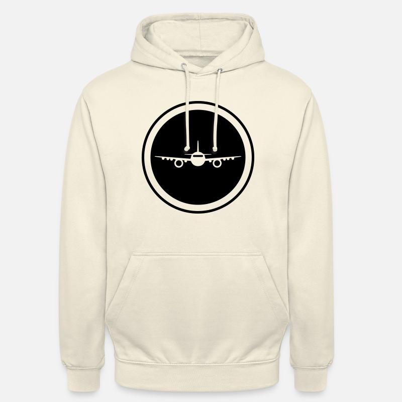 Icône d’avion - Sweat-shirt à capuche unisexe - vanille