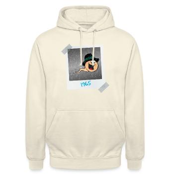 1965 - Foto von mir 1965 - Zeugung - Unisex Hoodie - Vanille-Milchshake - Vorne - Alina (178cm) & Michal (187cm)