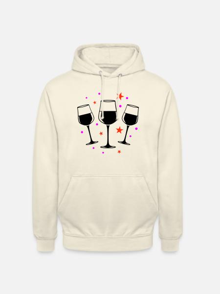 Weinglas Rotwein Symbol - Unisex Hoodie - Vanille-Milchshake