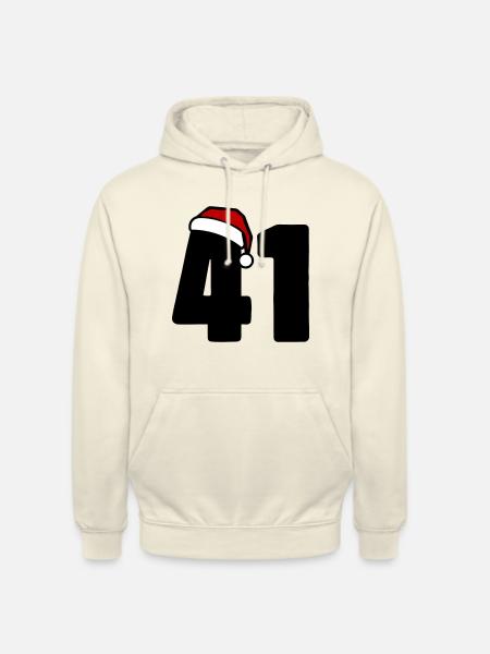 41 Numéro Noël - Sweat-shirt à capuche unisexe - vanille