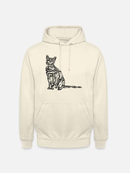 Katze Tribal Tattoo - Unisex Hoodie - Vanille-Milchshake